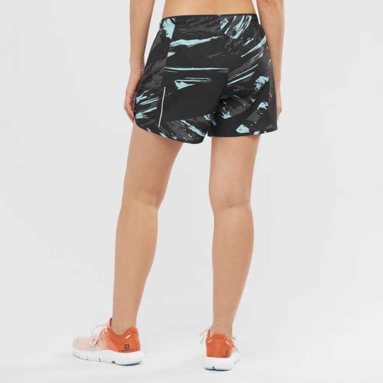 Black Salomon Agile Women's Running Shorts | IE GJ7245